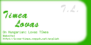 timea lovas business card