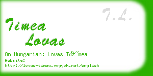 timea lovas business card